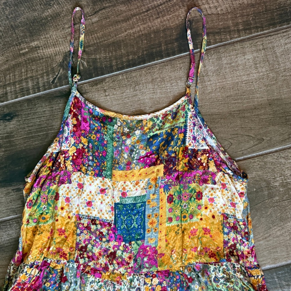 Natural Life Zoe Mandala Patchwork Wide-Leg Jumpsuit,Multi, L (NWOT) - Picture 10 of 10